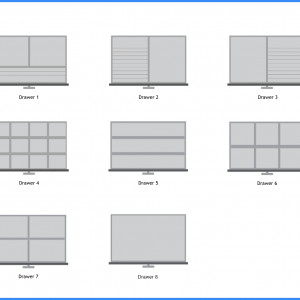 Cabinet Drawer Inserts (Standard Set of 10)