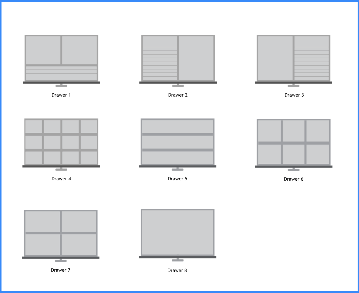 Cabinet Drawer Inserts (Standard Set of 10)